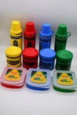 Lot of 2 Crayola Snack Packer/ Sandwich Container & Insulated Thermos (CHOOSE) 