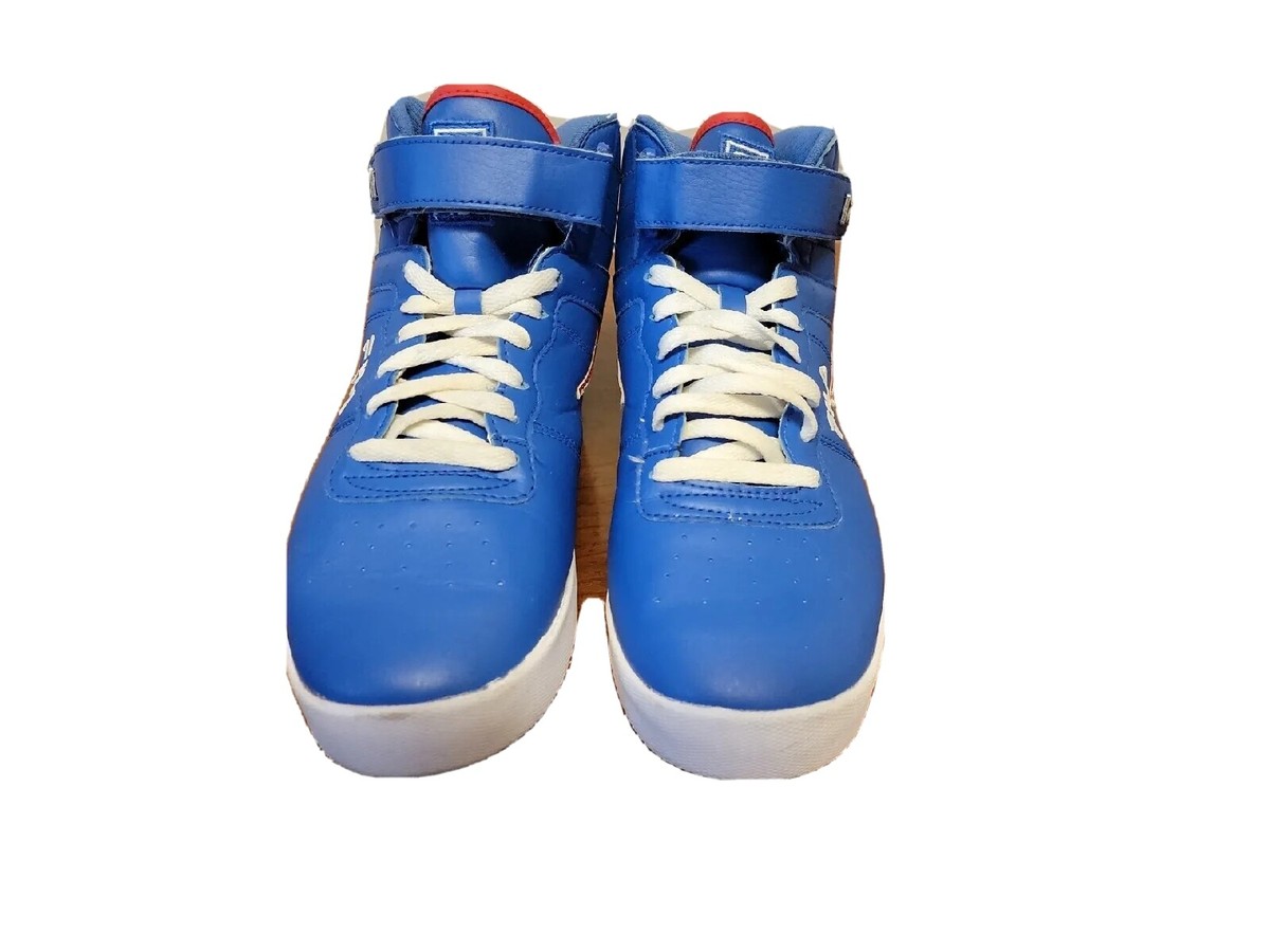 ?❤️? FILA High Tops| Men’s Size 11 | Retro White Red Blue Basketball Shoes Amazon.com | FILA Mens Stackhouse Spaghetti, Color: Wht/Fred  main image 4