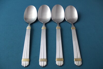 Wallace GOLD CHARDONNAY Teaspoons (Set of 4) 18/8 Stainless China 6 1/4''