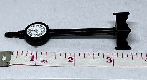 Dept 56 Snow Village BLACK Metal Town Clock #51101 Not A Working clock! - Picture 6 of 6