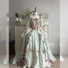 Robe Georgian Dress Francaise 18th Century Victorian Rococo Ball Dress Courtyard
