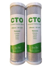 2-Pack SimPure Whole House Water Filter, 10" x 2.5" CTO 5 Micron