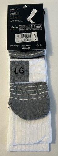 ADIDAS SOCCER TEAM SPEED PRO OTC WHITE SOCKS SIZE LARGE  NEW - Picture 2 of 3