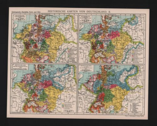 Carte map 1929 : Cartes historiques d'Allemagne II. - Photo 1/1