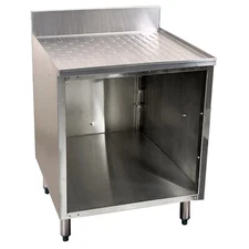 Glastender C-DBCB-24-LD CHOICE Underbar Drainboard, Open Front Cabinet Base