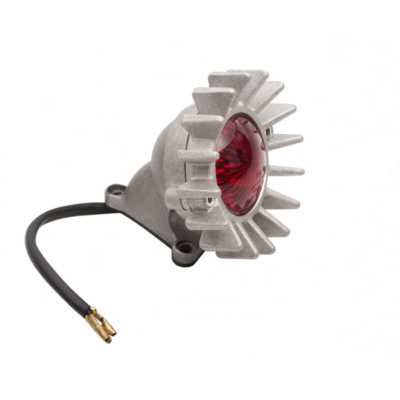 Rücklicht LED Chopper Old School Krümmerflansch Style +Schrumpfschlauchset