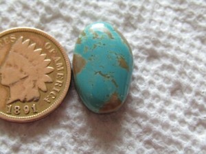 King's Manassa Turquoise 8.6 carat Cabochon American Blue Green Cab Lick Skillet