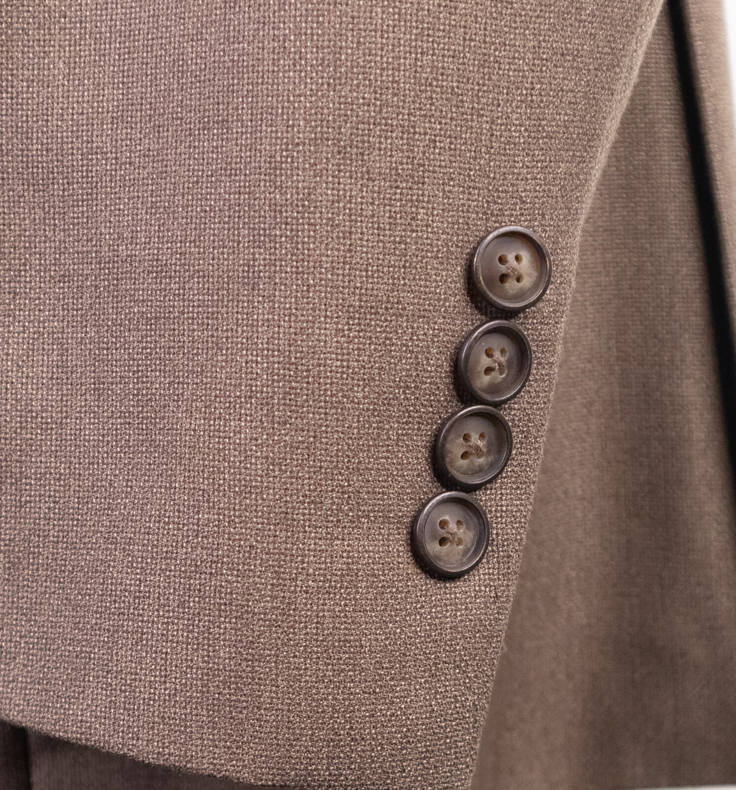 Stafford Essentials Beige Solid Polyester Two But… - image 8