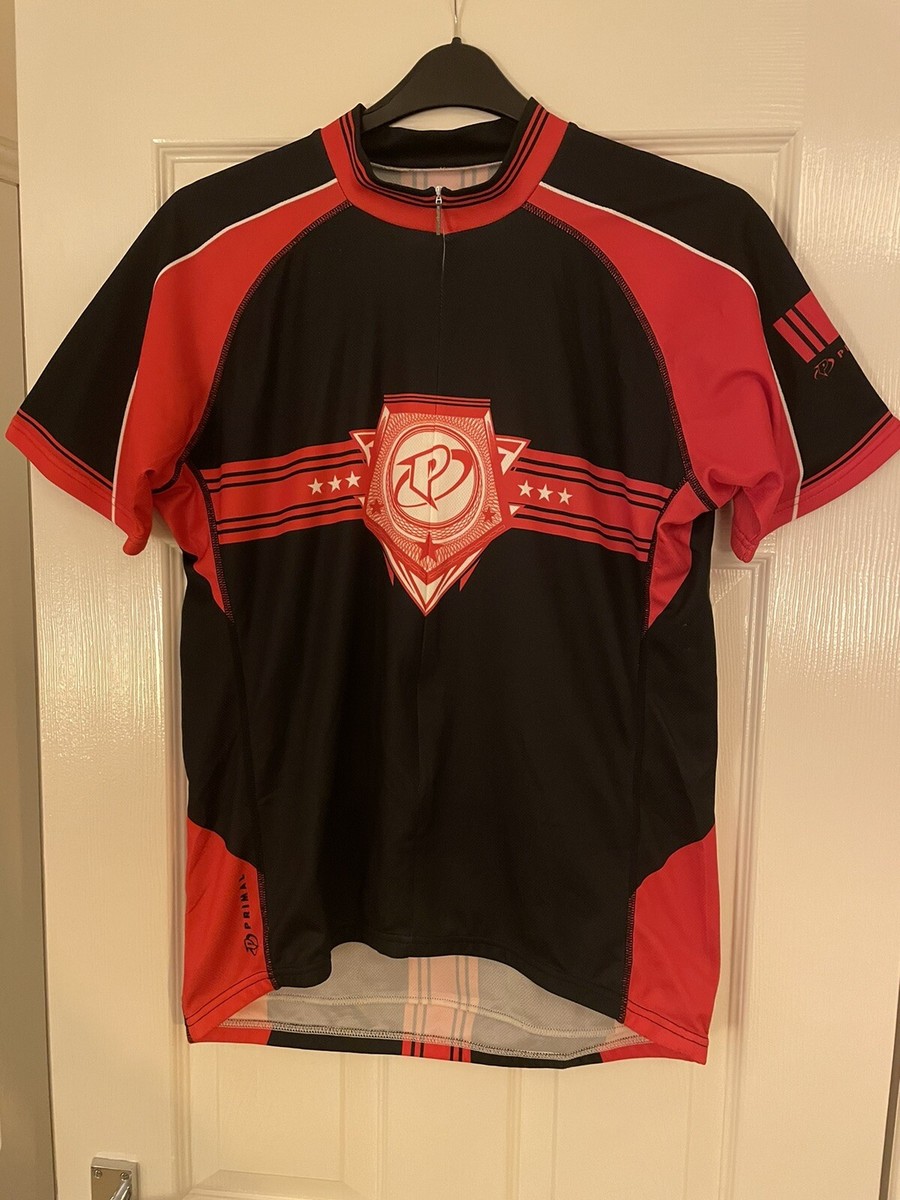 Primal Black Red S/S Cycling Jersey Mens XL UK