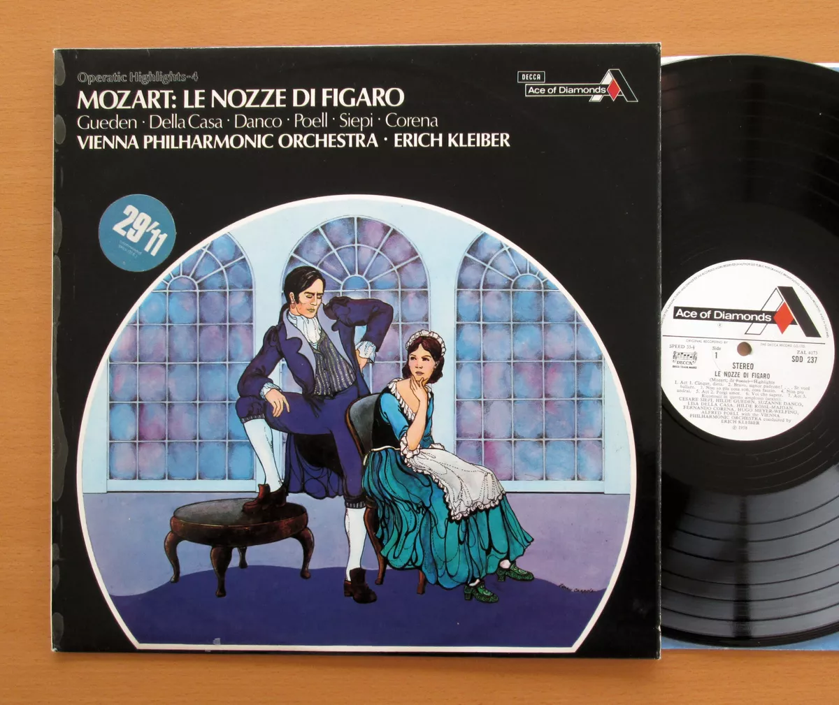 SDD 237 Mozart Le Nozze Di Figaro Erich Kleiber Vienna Philharmonic NM/EX  Decca