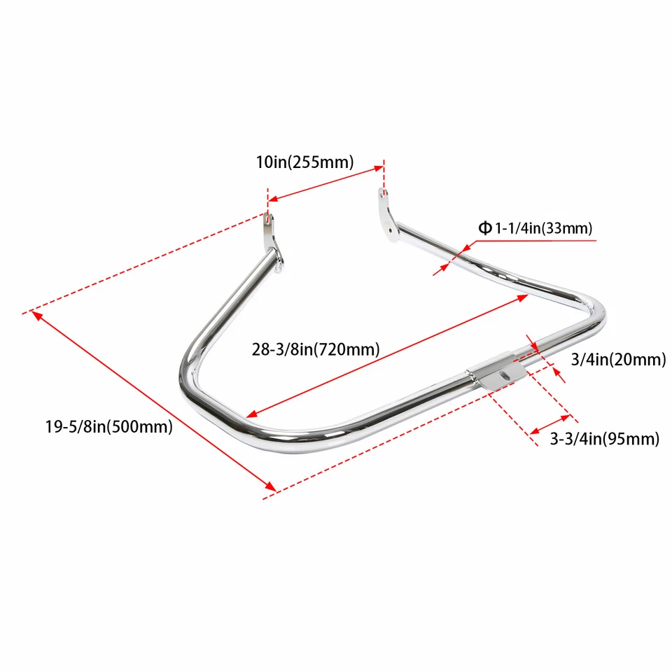 Protector de motor cromado barra de choque de carretera para Harley 00-17 Heritage Softail Fat Boy Foto 2 de 4