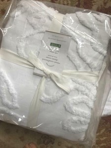Pottery Barn Renee Candewick Duvet Cover Set White Queen 2
