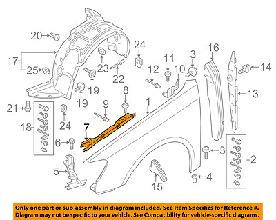 AUDI OEM 15-18 A3 Fender-Center Bracket Left 8V5821467B