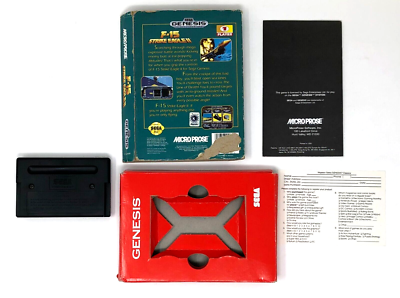 F-15 Strike Eagle II (Sega Genesis, 1993) F15 2 Complete w/Manual