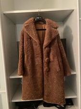 Prada Shearling Fur Teddy Brown Tan Coat Small/medium 40