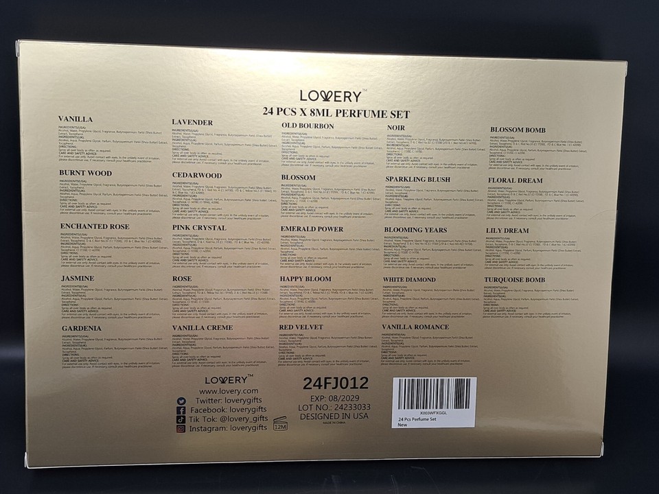 Lovery Box Lovery 24-Pc. Limited-Edition Luxury Eau de Parfum Gift Set Advent ...