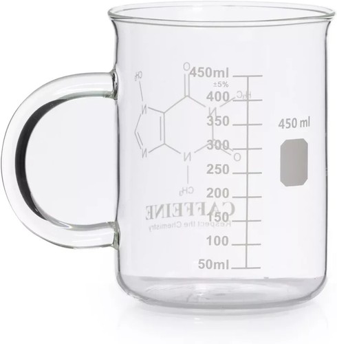 Koffeinbecher Becher Koffein Molekül Becher Chemiebecher 16 Oz Borosilikatglas - Bild 2 von 3