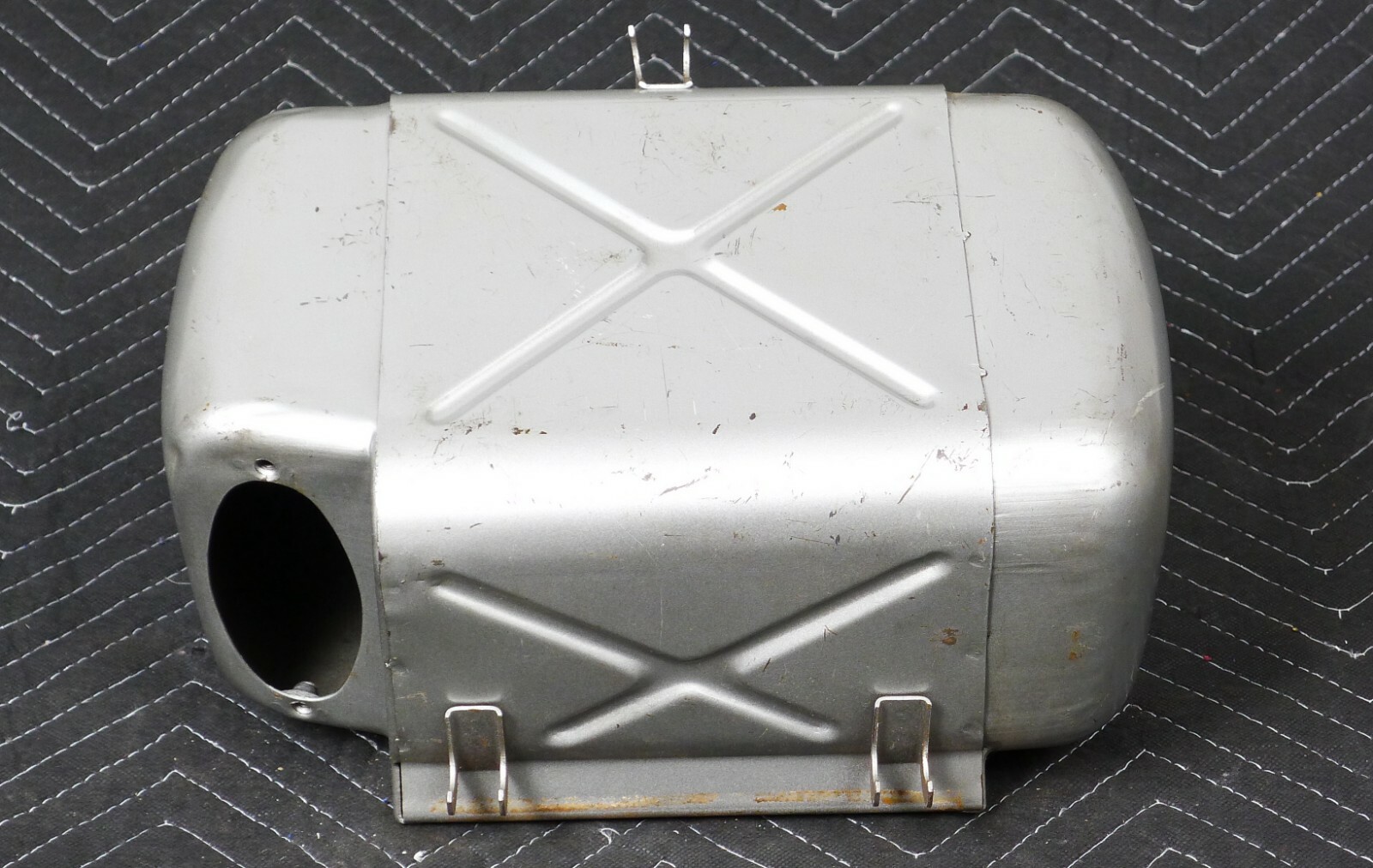Lambretta Serveta Original Paint Silver Tool Box Glove Air Filter
