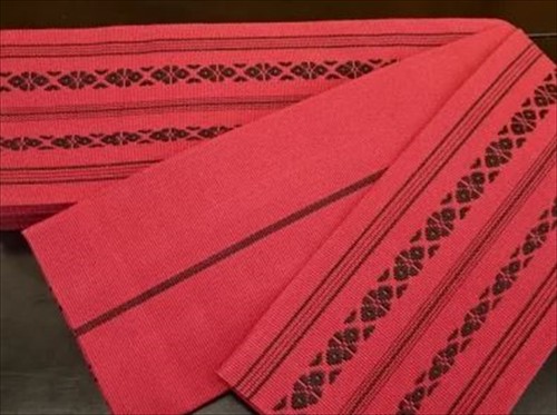 Japanische Herren traditionelle KAKU OBI Baumwolle 100 % rot mit Handbuch - Bild 4 von 4