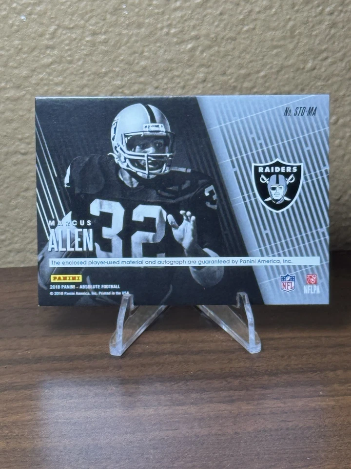 2018 Panini Absolute tools of the trade Marcus Allen auto jersey  One Of One - Image 3 of 4