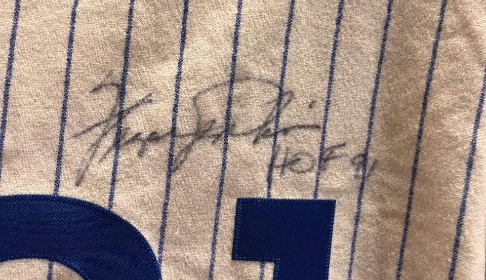 Camiseta deportiva firmada por Fergie Jenkins Mitchell & Ness Chicago Cubs talla 2XL CERTIFICADO DE AUTENTICIDAD JSA Foto 2 de 4