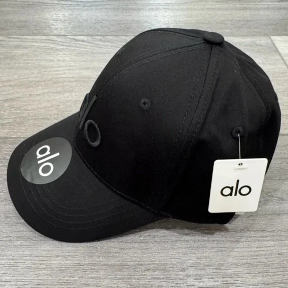 Black Logo Mesh Trucker Cap Adjustable Snapback Unisex Baseball Hat NWT