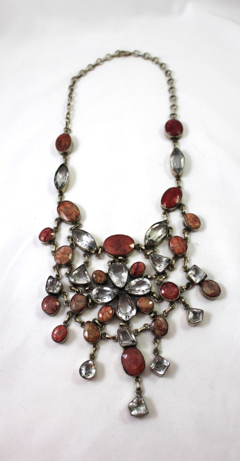 Sterling Silver Statement Style Rhodochrosite & C… - image 3