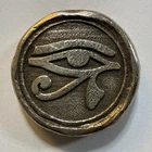 MK BARZ  : 1 oz  Antiqued Hand Poured  .999 Silver Round - Eye 👁️ of Horus