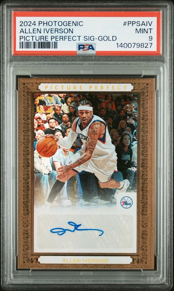 その他 2013 PANINI PINNACLE ALLEN IVERSON PSA9 Panini Allen Iverson Basketball Autographed Sports Trading Cards