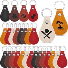 Car keychain PU leather multi-color genuine leather material