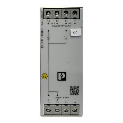 PHOENIX CONTACT 2907720 QUINT4-DIODE/48DC/2X20/1X40 -modul Redondance