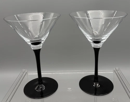 Vintage Tiffany & Co Martini Glass Set of 2 - 7" Tall Elegant Beautiful