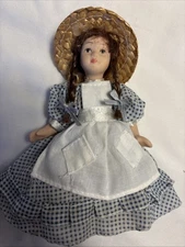 Vintage DeAgostini Porcelain Doll Louise Dolls House Or Display