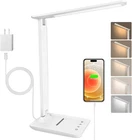 LED Desk Lamp Dimmable Table Lamp with USB Charging Port, 5 Lighting Modes