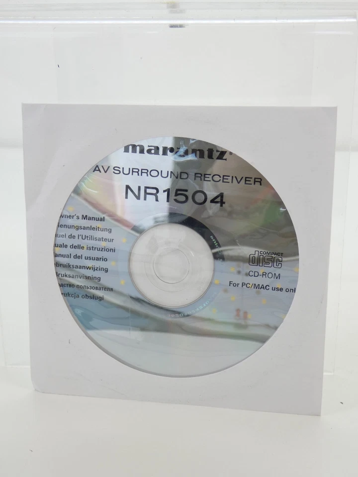 Marantz NR1504 Instruction Manual CD For PC MAC CD ROM Receiver Amplifier - Image 4 of 4