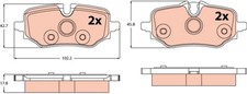 Bremsbelagsatz Scheibenbremse TRW GDB2573 für BMW X1 U11 1er F70 2er Active U06