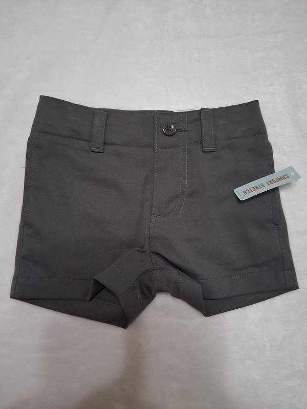 Class Club Boys Shorts Adjustable Moisture Wicking Chino 2T Charcoal Gray 
