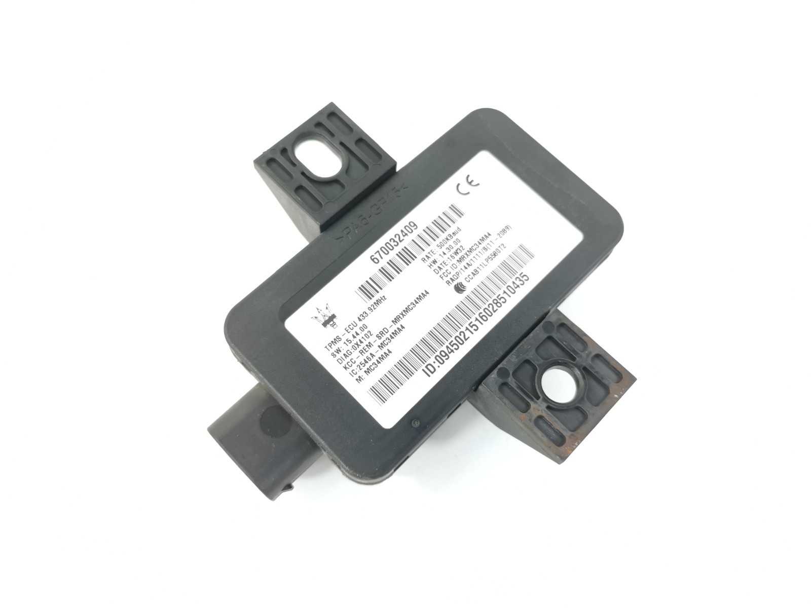Maserati Levante 3.0 L 2017 Tire Pressure Monitoring Module 670032409 OEM