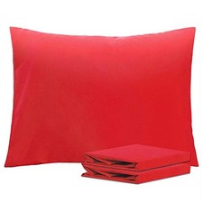 Standard Pillowcase Set - 2 Pack Brushed Microfiber Standard 20" x 26" Red