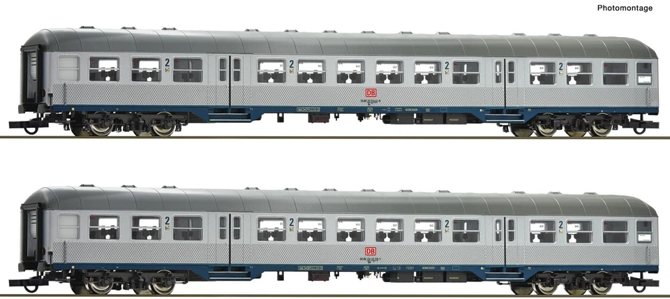 Roco H0 Pesonenwagen Set 2 Nahverkehrswagen Silberling DB AG 6200035 neu OVP - Bild 3 von 4