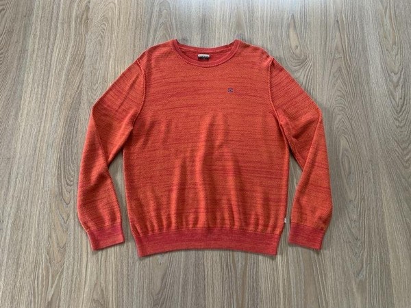 Men Napapijri Sweater Orange Cotton 38 / M / 46