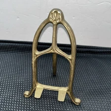 Vintage RARE Arts & Crafts Brass Picture Display Easel or Book Stand Arch