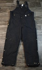 Carhartt Bib Overalls R33 Blk Extremes Yukon Arctic Winter Men's Size 50X32