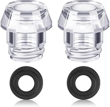 Eaasty 2 Sets Coffee Percolator Parts Plastic Replacement Top with Washer Rings 