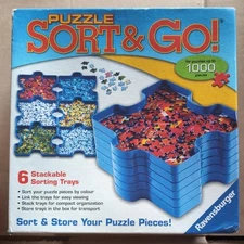 Ravensburger Puzzle Sort & Go! 6 Stackable Sorting Trays holds up to 1000 pieces