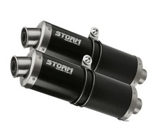 Exhaust Storm by Mivv black Mufflers Oval Steel for Yamaha Yzf 1000 R1 2007 2008