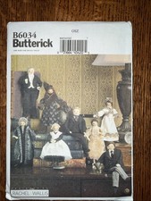 Butterick 6034 Early 1920s Period Dolls Pattern Downton Style Clothing Uncut FF