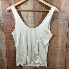 Vintage 70s Vassarette Satin Camisole Small 36 Ivory Minimalist Lingerie Tank