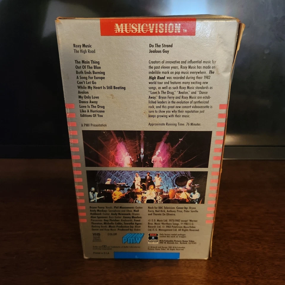 Rare - Musicvision Roxy Music The High Road Live VHS Tape 1988 - Image 3 of 4