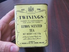 Scatola barattolo di latta box the' tea vintage TWININGS LEMON SCENTED Tea